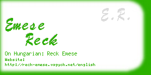 emese reck business card